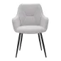 KRZESŁO VICENZA SZARE ZESTAW 2 SZT 58X63X85,5 cm